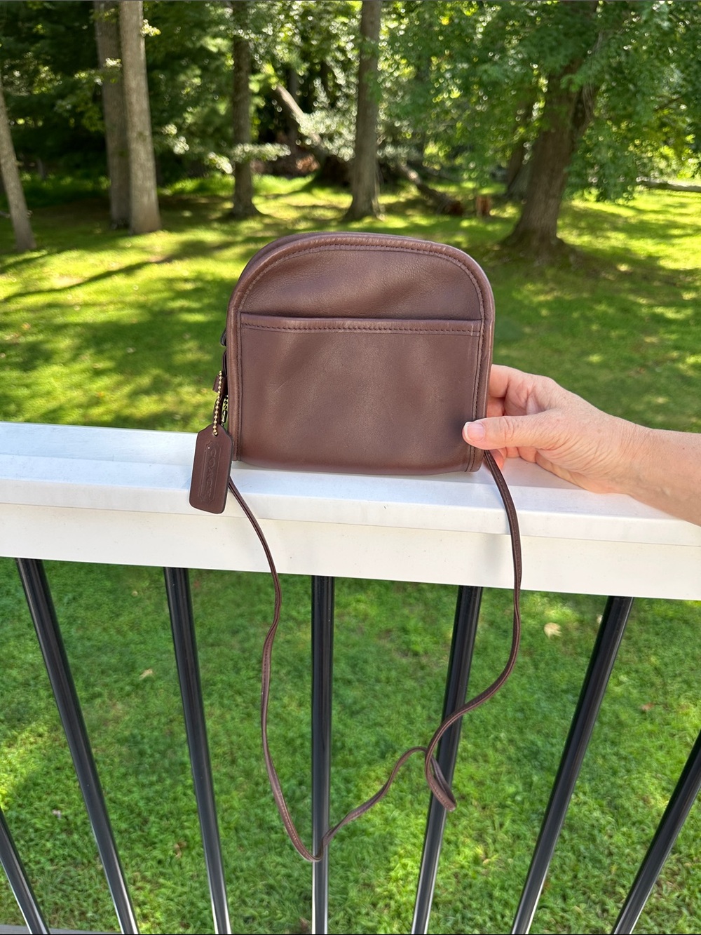Vintage Coach Brown Leather Crossbody Bag